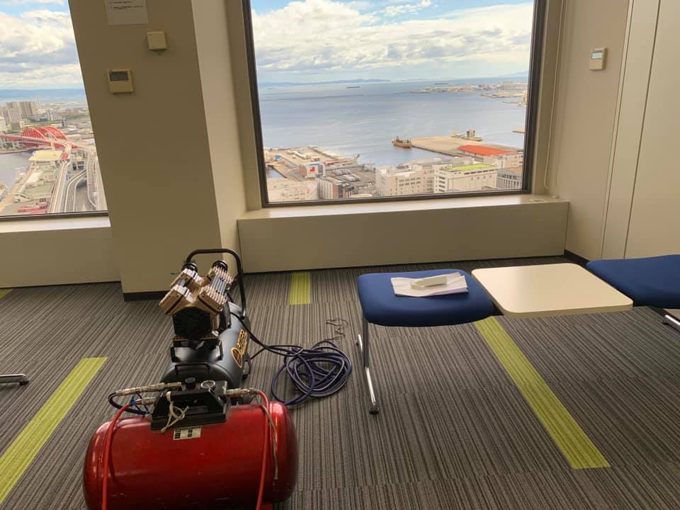 貿易センタービル約2500平米程処理をしてます。