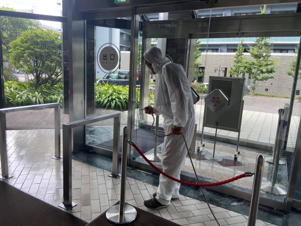 貿易センタービル約2500平米程処理をしてます。