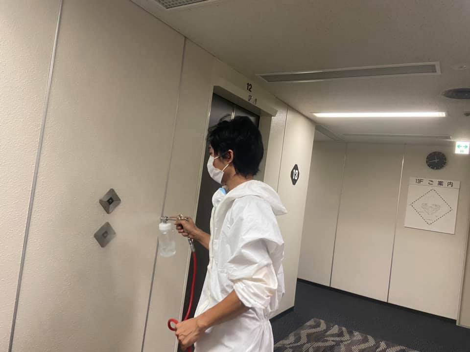 貿易センタービル約2500平米程処理をしてます。