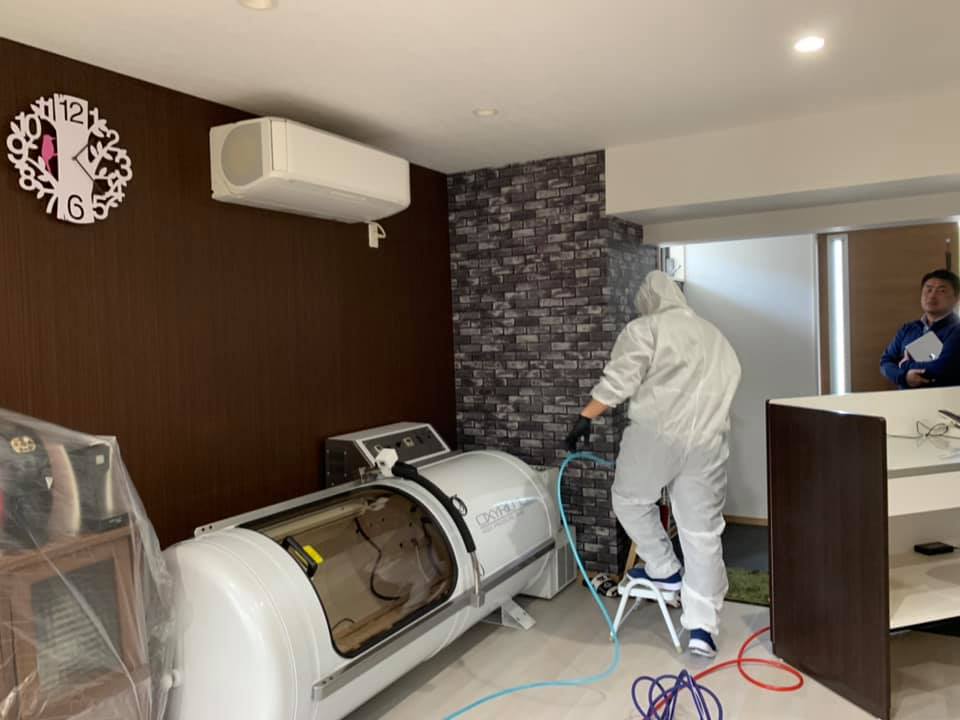 本日は、エコキメラ仲間が、西宮と京都から施工現場を視察(はくじゅ鍼灸院)に来られました